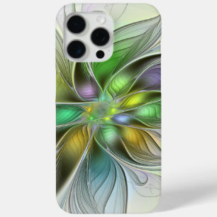 Colourful Fantasy Flower Modern Abstract Fractal iPhone 15 Pro Max Case