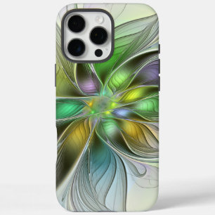 Colourful Fantasy Flower Modern Abstract Fractal iPhone 16 Pro Max Case