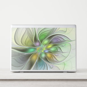 Colourful Fantasy Flower Modern Abstract Fractal HP Laptop Skin