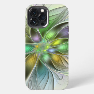 Colourful Fantasy Flower Modern Abstract Fractal iPhone 13 Pro Max Case