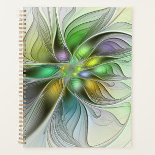 Colourful Fantasy Flower Modern Abstract Fractal Planner
