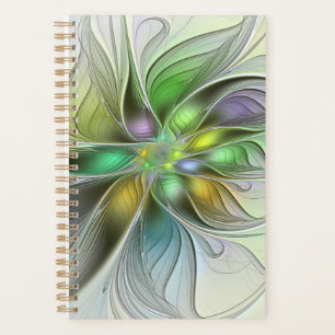 Colourful Fantasy Flower Modern Abstract Fractal Planner