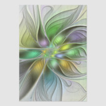 Colourful Fantasy Flower Modern Abstract Fractal