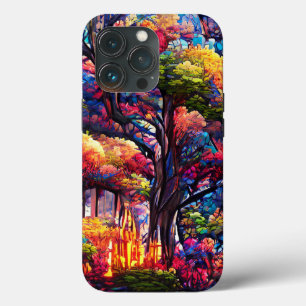 Colourful Fantasy Foliage iPhone 13 Pro Case