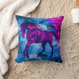 Colourful Fantasy Horse Art Cushion