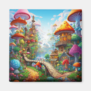 Colourful fantasy land magnet