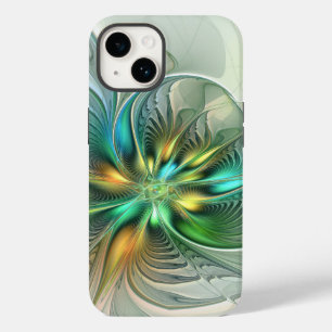 Colourful Fantasy Modern Abstract Flower Fractal Case-Mate iPhone 14 Case