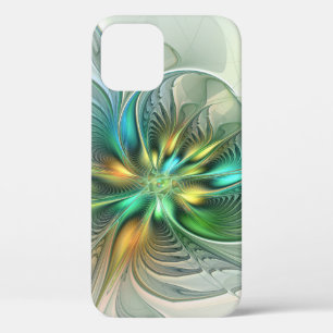 Colourful Fantasy Modern Abstract Flower Fractal iPhone 12 Pro Case