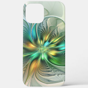 Colourful Fantasy Modern Abstract Flower Fractal iPhone 12 Pro Max Case