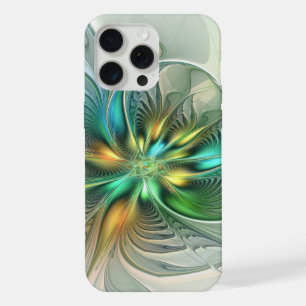 Colourful Fantasy Modern Abstract Flower Fractal iPhone 15 Pro Max Case