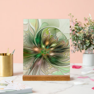 Colourful Fantasy Modern Abstract Fractal Flower Acrylic Sign