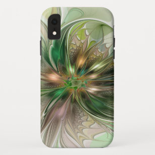 Colourful Fantasy Modern Abstract Fractal Flower Case-Mate iPhone Case