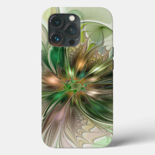 Colourful Fantasy Modern Abstract Fractal Flower iPhone 13 Pro Case