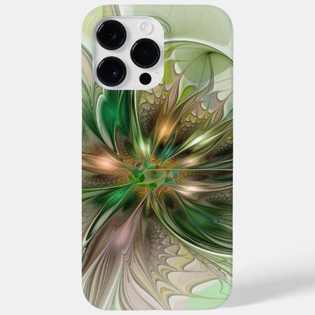 Colourful Fantasy Modern Abstract Fractal Flower Case-Mate iPhone Case (Back)