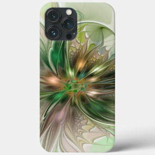 Colourful Fantasy Modern Abstract Fractal Flower iPhone 13 Pro Max Case