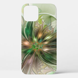 Colourful Fantasy Modern Abstract Fractal Flower iPhone 12 Pro Case