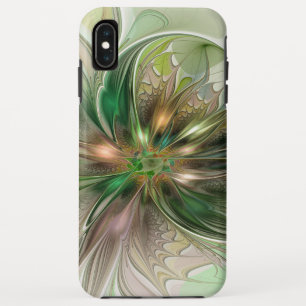 Colourful Fantasy Modern Abstract Fractal Flower iPhone XS Max Case
