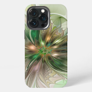 Colourful Fantasy Modern Abstract Fractal Flower iPhone 13 Pro Case