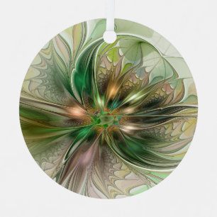 Colourful Fantasy Modern Abstract Fractal Flower Metal Tree Decoration