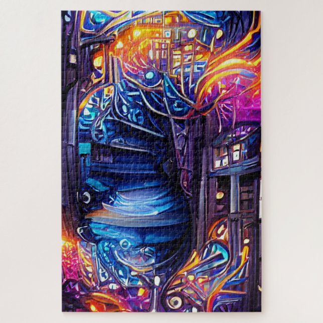 Colourful Fantasy Stairway Jigsaw Puzzle (Vertical)