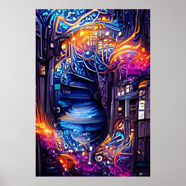 Colourful Fantasy Stairway Poster (Front)
