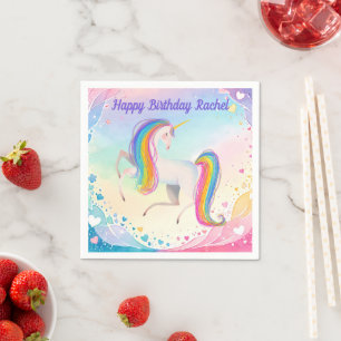 Colourful Fantasy Unicorn Napkin