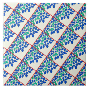 Colourful Fauvist Flowers Ceramic Tile