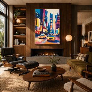 Colourful Fauvist New York Skyline Wall Art