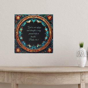 Colourful Faux Glass Customisable Bible Verses  Poster
