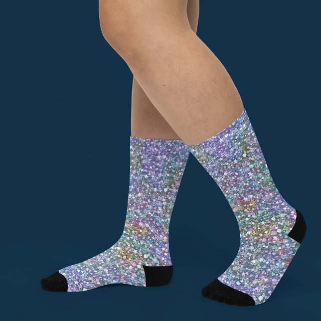 Colourful faux glitter and sparkles pattern socks (Creator Uploaded)