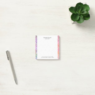 Colourful Faux Glitter And Sparkles Texture Post-it Notes