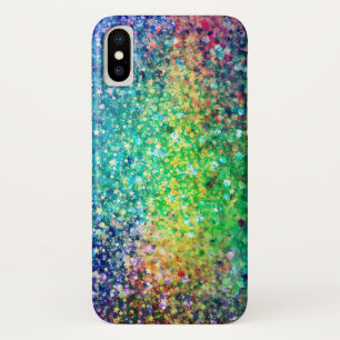 Colourful Faux Glitter Background iPhone X Case