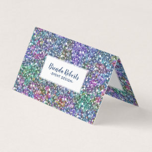 Colourful Faux Glitter Business Card
