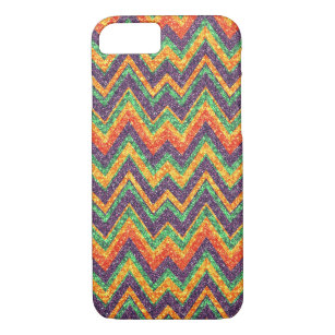Colourful Faux Glitter Chevron Zigzag Pattern 2 Case-Mate iPhone Case