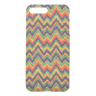 Colourful Faux Glitter Chevron Zigzag Pattern 2 iPhone 8 Plus/7 Plus Case