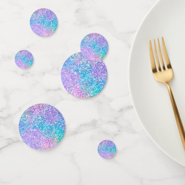 Colourful faux glitter print confetti (Group)