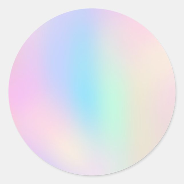 Colourful Faux Holo Trendy Classic Round Sticker (Front)