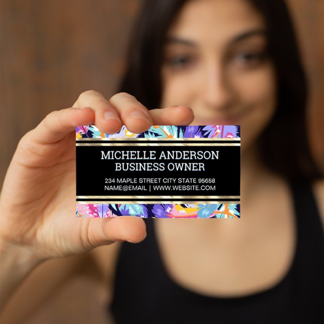 Colourful Feather Pattern | Golden Trim (Creator Uploaded)