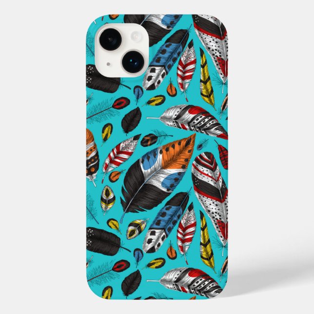 Colourful feathers Case-Mate iPhone case (Back)