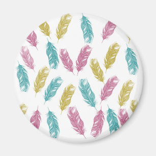Colourful Feathers pattern Magnet