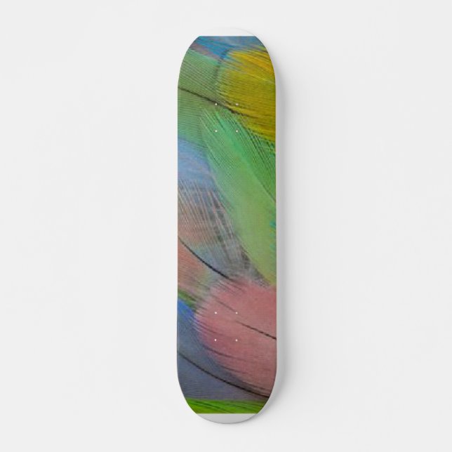 Colourful Feathers Skateboard (Front)