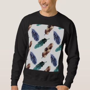 Colourful Feathers Tribal Texture Sweatshirt