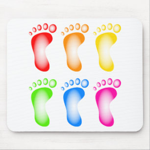 Colourful Feet Mouse Pad
