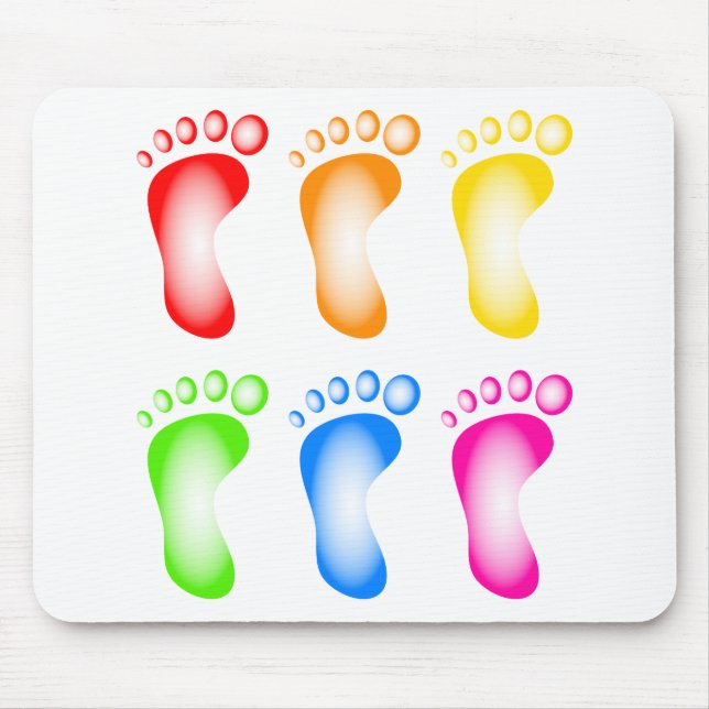 Colourful Feet Mouse Pad (Front)