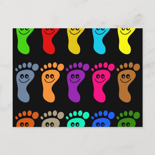 Colourful Feet Postcard (Front)