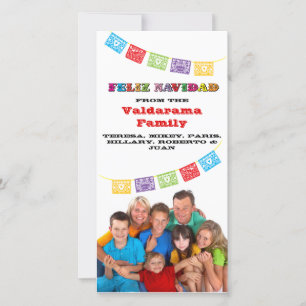 Colourful Feliz Navidad Photo card with Banners