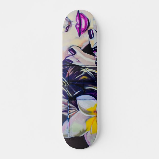Colourful Female Art Skateboard (Front)