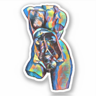 colourful female human anatomy body abstract art