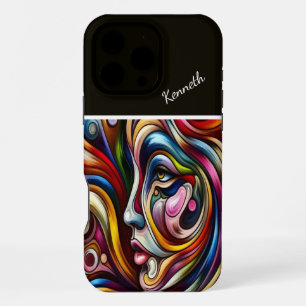 Colourful Female Portrait In Colour iPhone 16 Pro Max Case