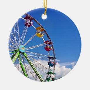 Colourful Ferris Wheel Ceramic Ornament